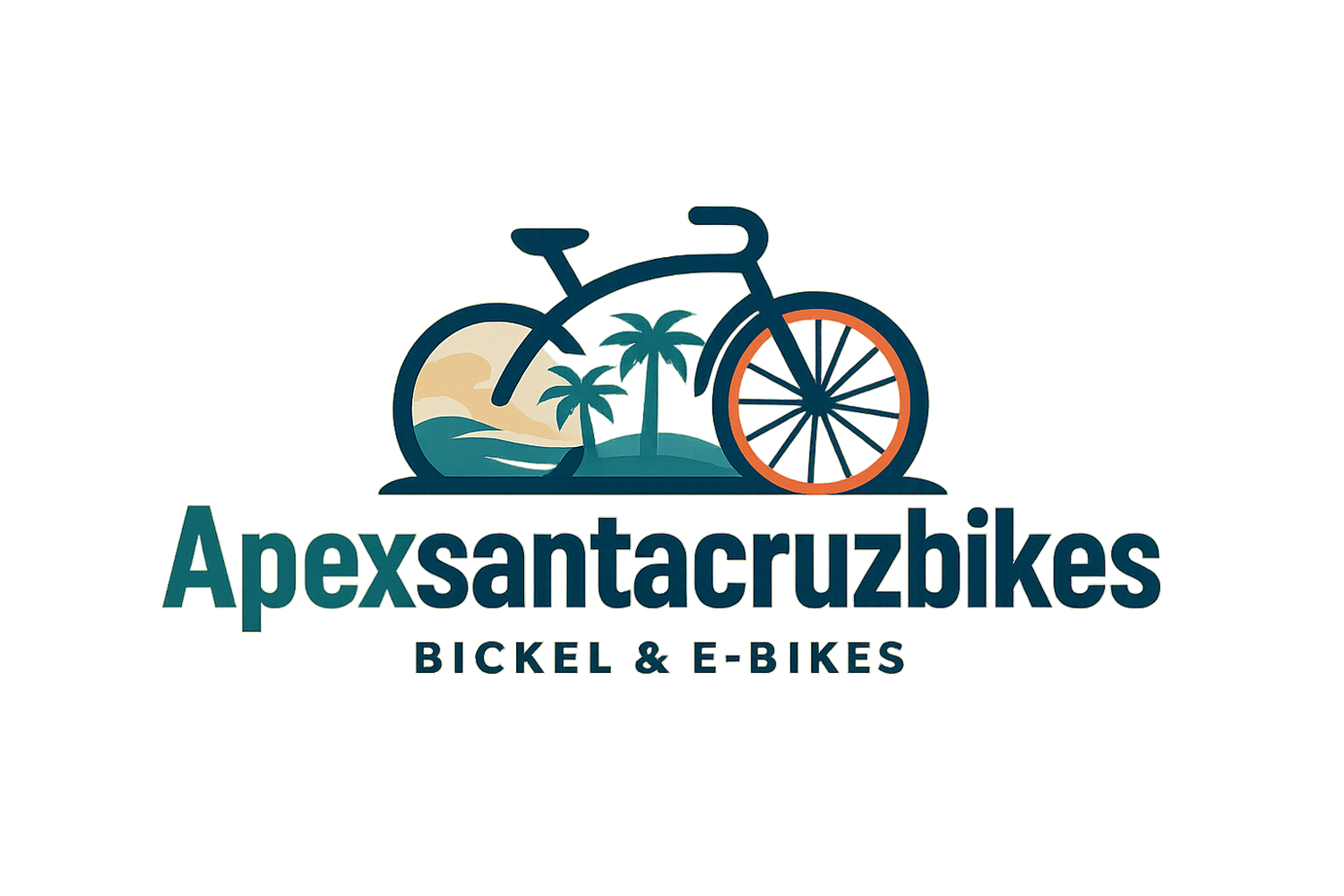 give me a logo for my store who have bikes and e-bikes santa cruz the name of store is Apexsantacruzbikes